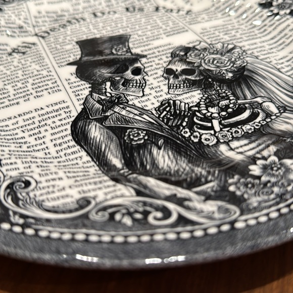 DINNER PLATES set of 4 Halloween till death do us part - Picture 1 of 7